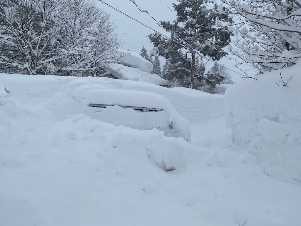 My little van buried after a snow storm